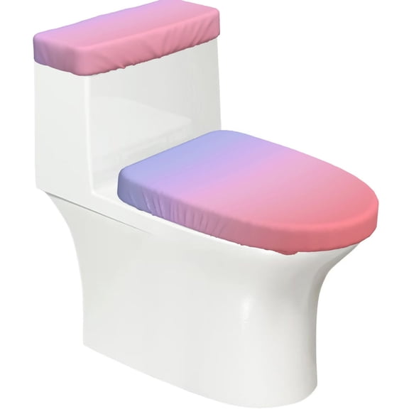 Toilet Lid Cover Set Of 2 Soft Stretchy Toilet Tank And Lid Cover For Most Toilets Great Gift For Housewarming Purple Gradient