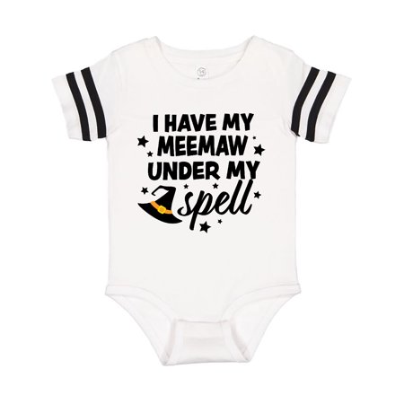 

Inktastic I Have My Meemaw Under My Spell with Cute Witch Hat Gift Baby Boy or Baby Girl Bodysuit