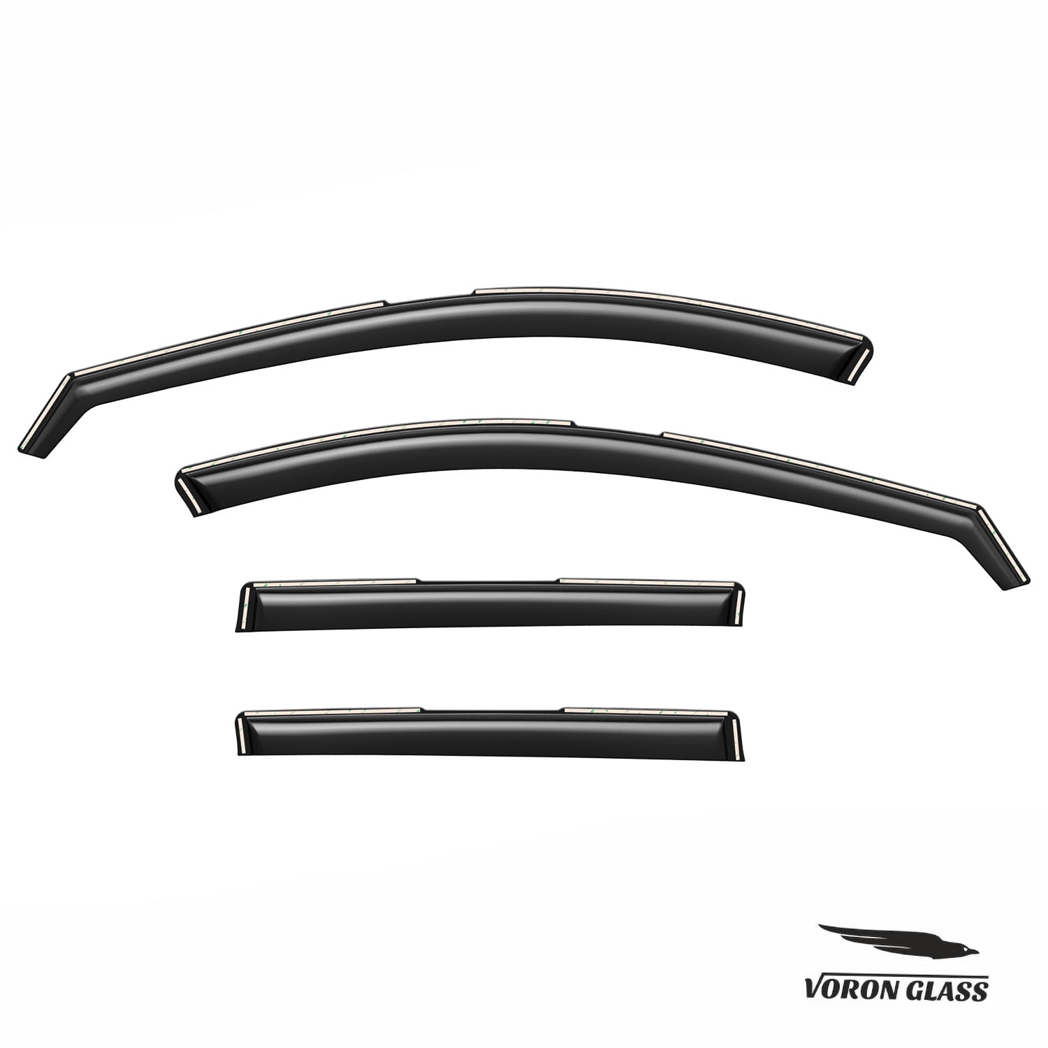Voron Glass in-Channel Extra Durable Rain Guards for Mazda CX-50 2023-2026, Window Deflectors, Vent Window Visors, 4 Pieces - 200655