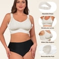 thumbnail image 5 of Qylux Wireless Bras for Women Full Coverage Soft Wirefree Bras Comfort Everyday Bras, 5 of 7