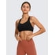 thumbnail image 5 of Sostén CRZ YOGA con tiras, escote en V, sin varillas, con relleno, negro, talla L, 5 of 6