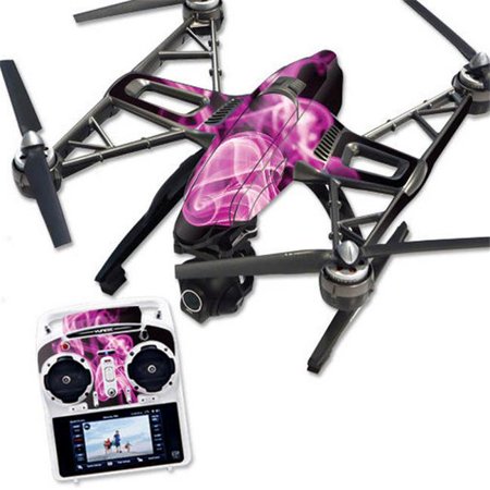 MightySkins YUQ500-Pink Flames Skin Compatible with Yuneec Q500 & Q500 Plus Quadcopter Drone Wrap Cover Sticker - Pink Flames
