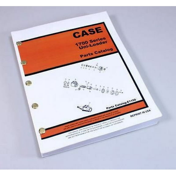 Case 1700 1737 1740 1737S Uni-Loader Parts Manual Catalog Skid Steer Assembly