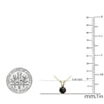 thumbnail image 2 of Dazzlingrock Collection Round Black Diamond Solitaire Pendant for Women with 18 Inch Gold Chain (0.50 ctw, Color Black, Clarity Opaque) in 10K Yellow Gold, 2 of 3