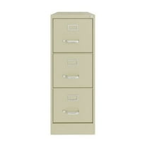 Alera Three-Drawer Economy Vertical File, Letter-Size File Drawers, 15" x 22" x 40.19", Putty