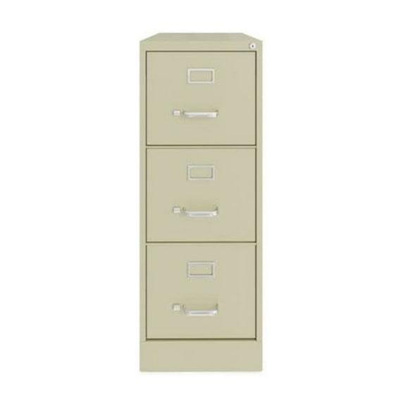 Alera Three-Drawer Economy Vertical File, Letter-Size File Drawers, 15" x 22" x 40.19", Putty