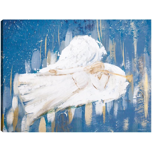 Cuadro Decorativo - Ángel de la Natividad II Jr Impresión en canvas, estrechado.