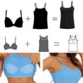thumbnail image 2 of Aezemi Plus Size Women Padded Cami Tank Tops, Adjustable Spaghetti Strap Camisole with Built-In Bra Pads, Sleeveless Casual Summer Tees, 2 of 9