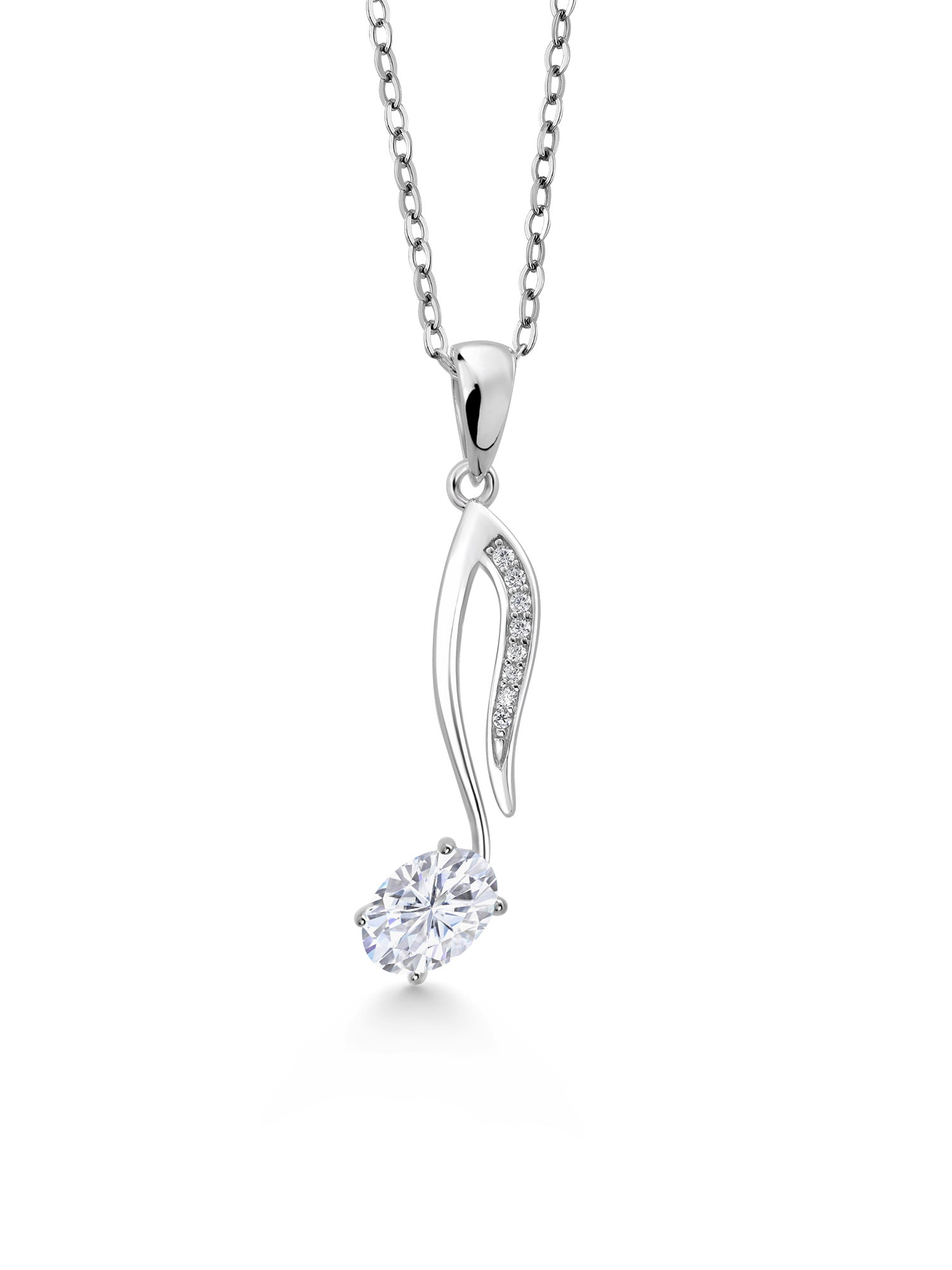 Details about   MOISSANITE NECKALCE SILVER 1CT 5MM RRP £109.00 GIFT BOXED LUXURY
