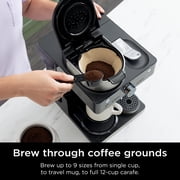 Ninja Prestige Dual Brew System 12-Cup, Built-In Milk Frother, Nespresso Capsule Compatible, CFN600WM, Black