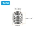 thumbnail image 2 of Uxcell Thread Adapters Sleeve Reducing Nut M4*0.7 Male to M2.5*0.45 Female Repairing Insert Nut Screw Reducer 4mm 10 Pcs, 2 of 6