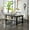 White, variant on Roundhill Bronco Antique Wood Finished Dining Set: Table and Four Chairs, Grey