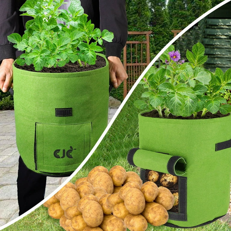 kopotma 5Packs Colorful 7 Gallon Potato Growing Bags, Heavy Duty Potato  Grow Bags with Flap, Potato Bags for Growing Potatoes Fabric Plant Grow  Bags