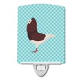 thumbnail image 1 of Carolines Treasures BB8122CNL Capuchin Red Pigeon Blue Check Ceramic Night Light, 1 of 1