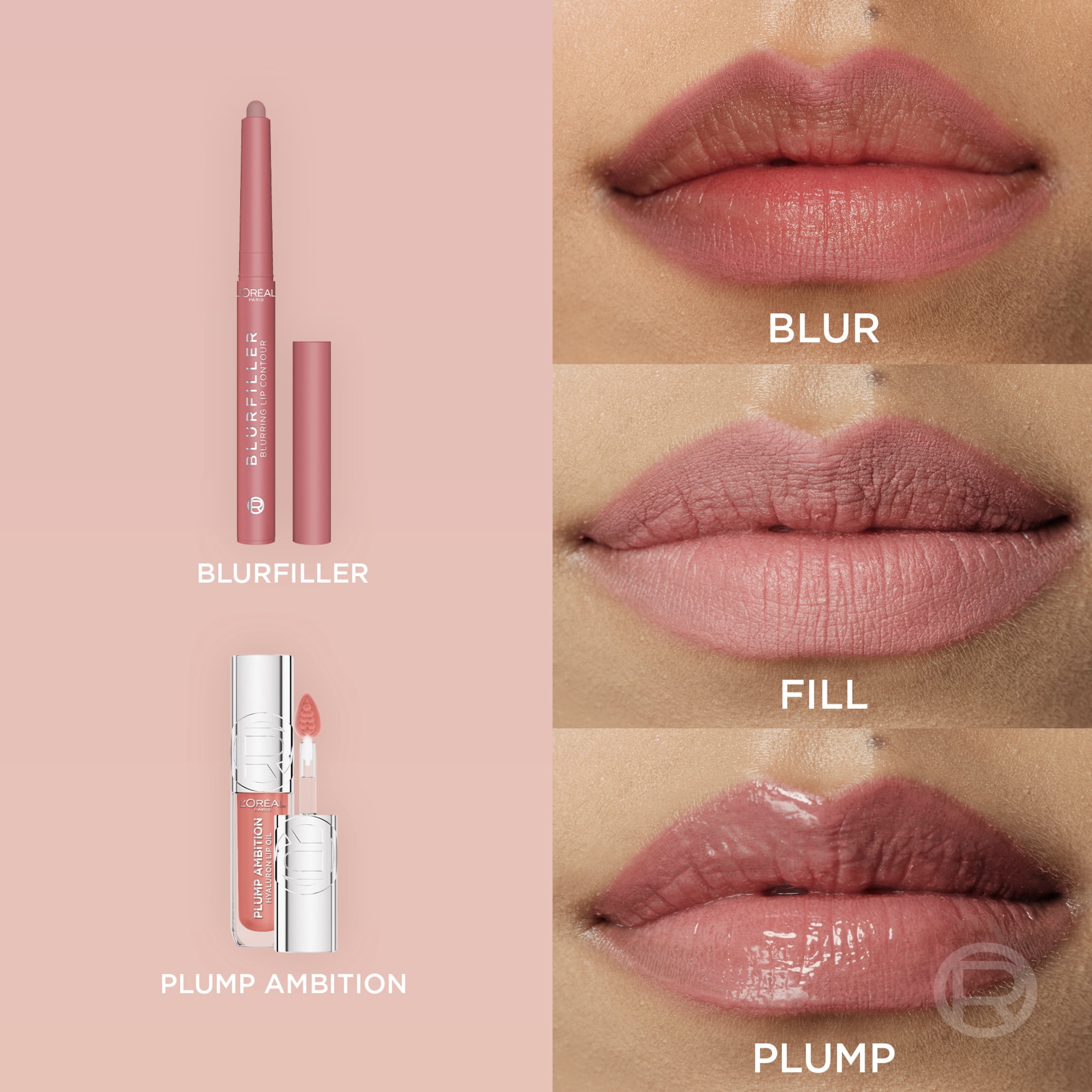 L'Oréal Paris Blurfiller Blurring Lip Contour Lip Liner, Brown Caramel