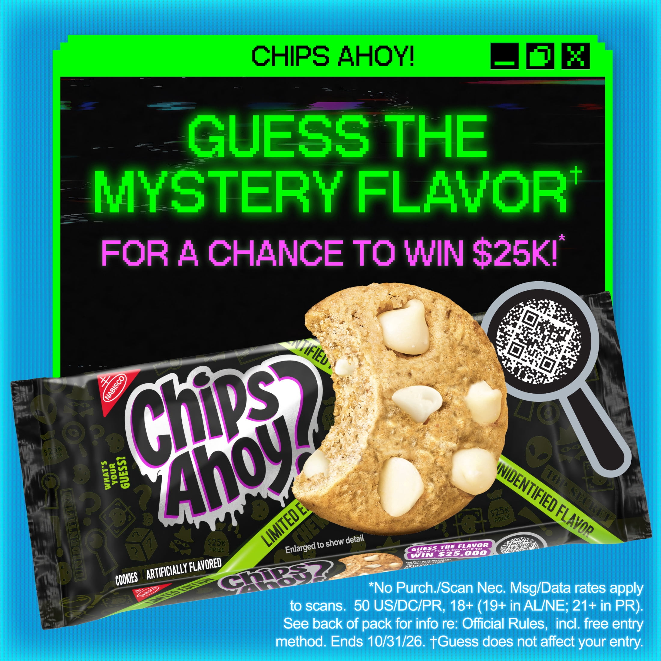 CHIPS AHOY! Chewy Mystery Glitch Cookies, Limited Edition, 9.58 oz