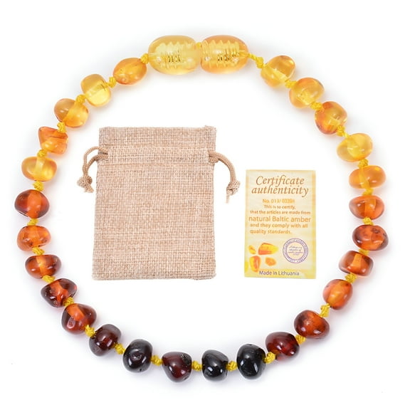 DESIGNICE Natural Amber Baby Bracelet Infant Children DIY Irregular Amber Bracelet Jewelry