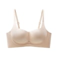 thumbnail image 2 of WCMZJ Seamless Bras Full Coverage Wireless Push Up Bra for Women No Underwire Comfort V Neck Bralettes with Support Beige XL, 2 of 9