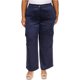 thumbnail image 1 of Michael Kors Womens Satin Straight Leg Cargo Casual Pants, darkblue, Plus Size, 3X, 1 of 1