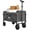 Grey, variant on Outsunny Small Collapsible Folding Wagon Cart, Utility Garden Cart, Black