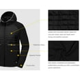 thumbnail image 5 of Little Donkey Andy Men's Lightweight Running Jackets Full Zip Hooded Sports Jacket for Winter Hiking Golf Casual Black S, 5 of 7