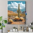 thumbnail image 4 of Qisvanset 12x16 Inch Framed Canvas Wall Art Arizona Desert Cactus Southwest Style Ready To Hang Wall Decor, 4 of 8