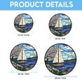 thumbnail image 6 of Stained Glass Window Hanging, Sakura Sailboat Suncatcher Diamond Glass Panel Hangings Landscape Sun Catchers Decor for Birthday for Women, Men, Wife, Aunt, and Mom, Stained Glass, 6 of 6