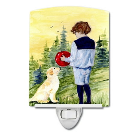 

Caroline s Treasures SS8530CNL Little Boy with his Golden Retriever Ceramic Night Light 6x4x3 multicolor