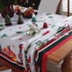 thumbnail image 5 of Mantel navideño con diseño de árbol de Navidad y flores, para mesa de centro, rectangular, con estampado navideño, 5 of 6