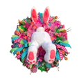 thumbnail image 2 of GUOOL 40cm/16'' Easter Bunny Wreath, Rabbit Spring Front Door Decoration, Floral, 2 of 9