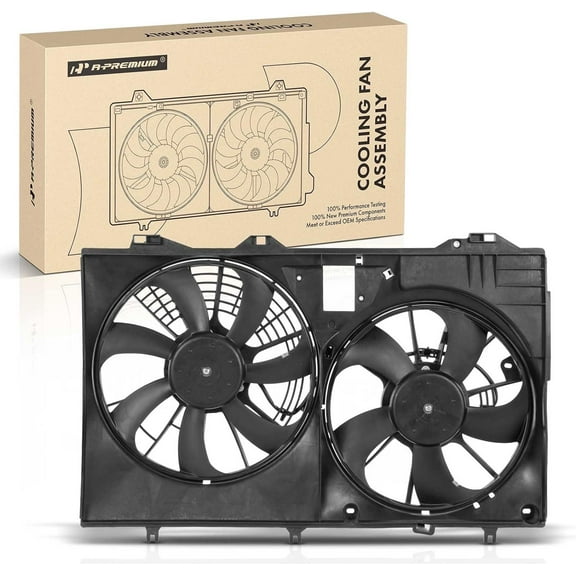 A-Premium Engine Radiator Cooling Fan Assembly Compatible with Lexus RX350 2010-2015 & Toyota Sienna 2011-2016, 3.5L