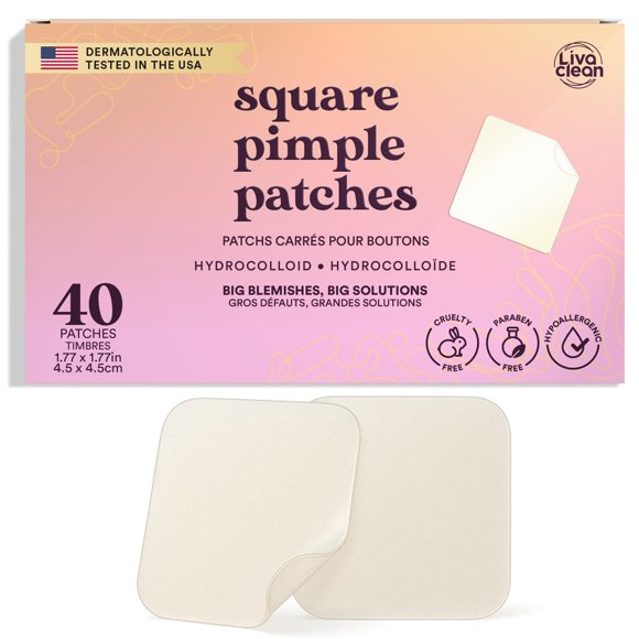 Parche antiacné LivaClean 40 uds XL (tamaño grande)