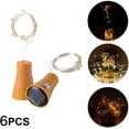 thumbnail image 5 of Juego de 6 guirnaldas de luces LED solares con diseño de tapón de botella, 1 m, 10 LED, cable de cobre, luces decorativas para decorar botellas, bares, dormitorios, bodas, Navidad y fiestas (blanco cá, 5 of 5