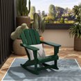 thumbnail image 1 of Westintrends Mecedora Ext. Malibu Clásica Madera Poliéster Resist. a Todo Clima, Silla Adirondack Plástico para Patio y Césped, Soporte 350 Lb, Color Verde Osc., 1 of 9