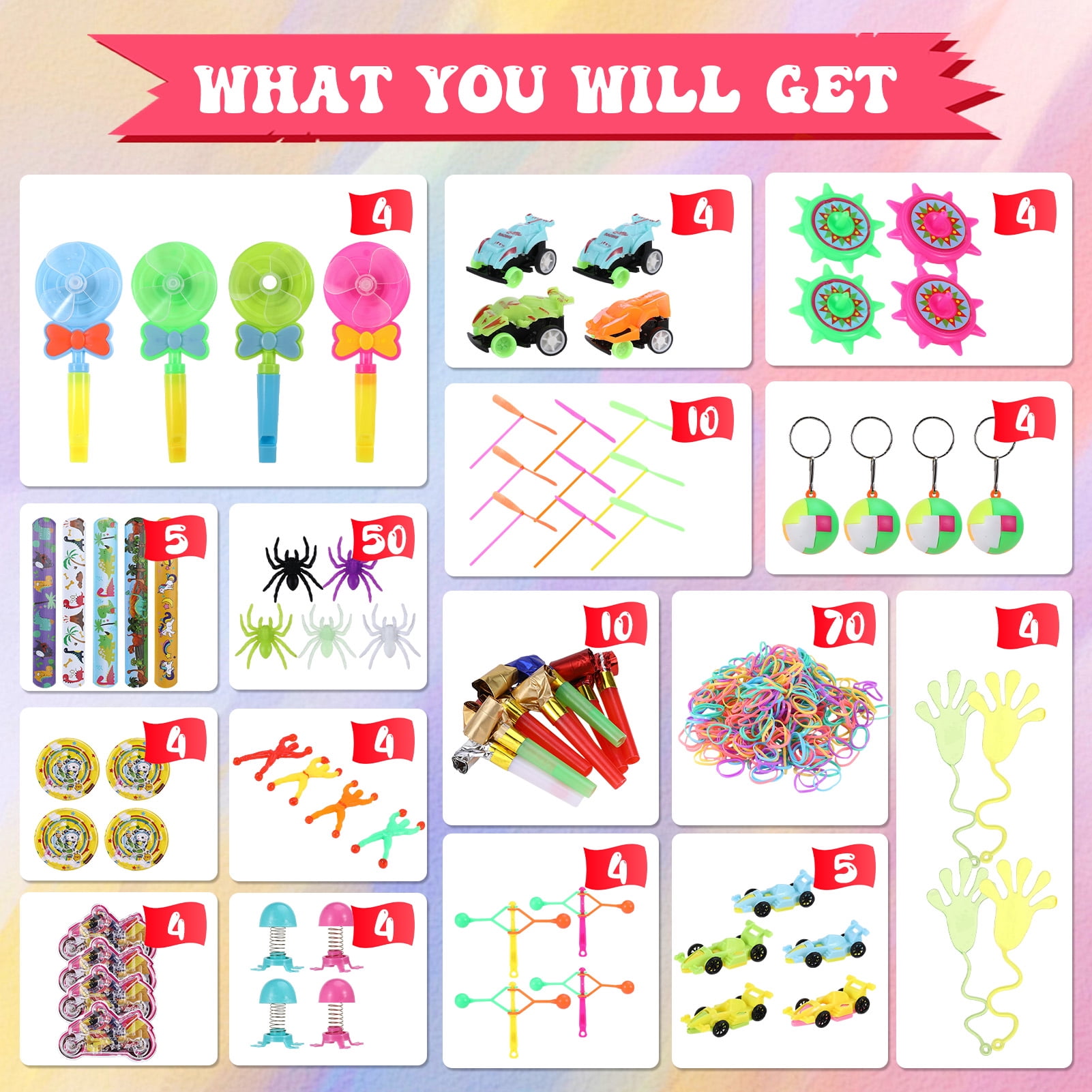 sixwipe 810 Pcs Party Favors for Kids, Fidget Pack Goodie Bags Bulk Toys Treasure Box for Boys Girls, Birthday Party Stocking Stuffers, Pinata Filler Stuffers Toys for Classroom Carnival Prizes Gifts