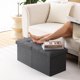 thumbnail image 3 of Banco Otomano Plegable CUYOCA con Almacenamiento 75L Lino Negro, 3 of 9