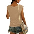 thumbnail image 2 of Womens' Cap Sleeve Casual Loose Fit Basic Shirts Tank Tops, 2 of 7