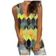 thumbnail image 1 of Blusa sin mangas con cuello en V y estampado informal de moda suelta para mujer Pompotops  lopia996822, 1 of 6