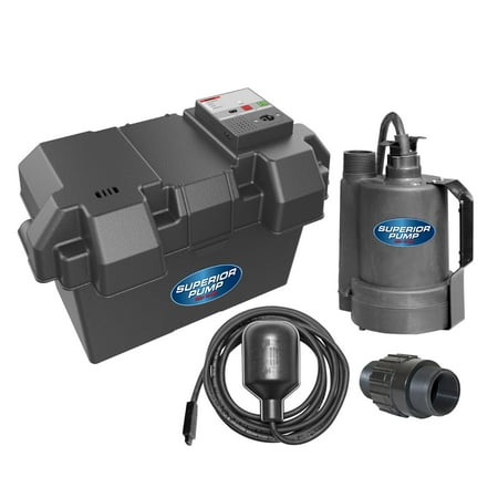 UPC 725113929009 product image for Superior Pump 92900 12V Battery Back Up Submersible Sump Pump with Tethered Swit | upcitemdb.com