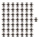 thumbnail image 1 of 50 juegos de broches de botón magnéticos de 18x5 mm, cierre magnético de aleación de alta dureza para decorar zapatos de ropa punk, plateado y negro, 1 of 5
