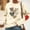 Beige, variant on Womens Sweatshirts Beige Cute Sweatshirts Heart Soft Fall Fashion Tops