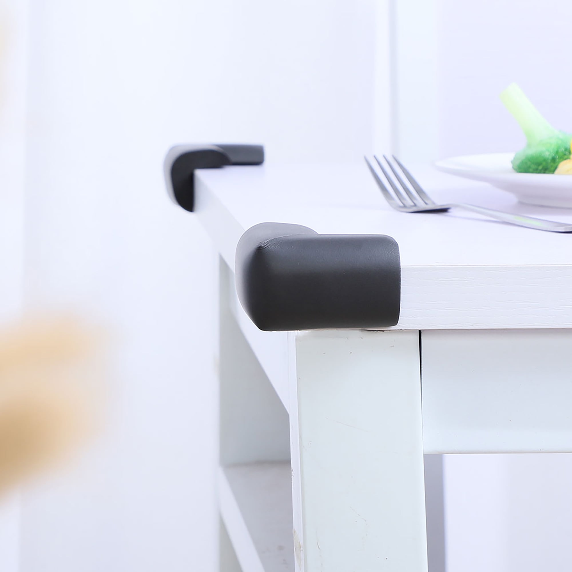 4pcs Desk Table Edge Foam Corner Cushion Guards Strip Soft Bumper