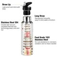 thumbnail image 3 of Yayeee 33oz Insulated Water Bottle Double Wall Stainless Steel with Flip Straw Lid, Holiday Train, 3 of 7