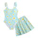 thumbnail image 1 of Odeerbi 13-16 Años Traje de Baño de Una Pieza Para Niñas Con Falda de Baño Con Impresión de Margarita Traje de Baño de Playa de Dos Piezas, 1 of 8