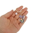 thumbnail image 5 of Unique Bargains 1 Pc Handbag Charms Keychains Flowers Butterfly Bag Accessories Purple, 5 of 5