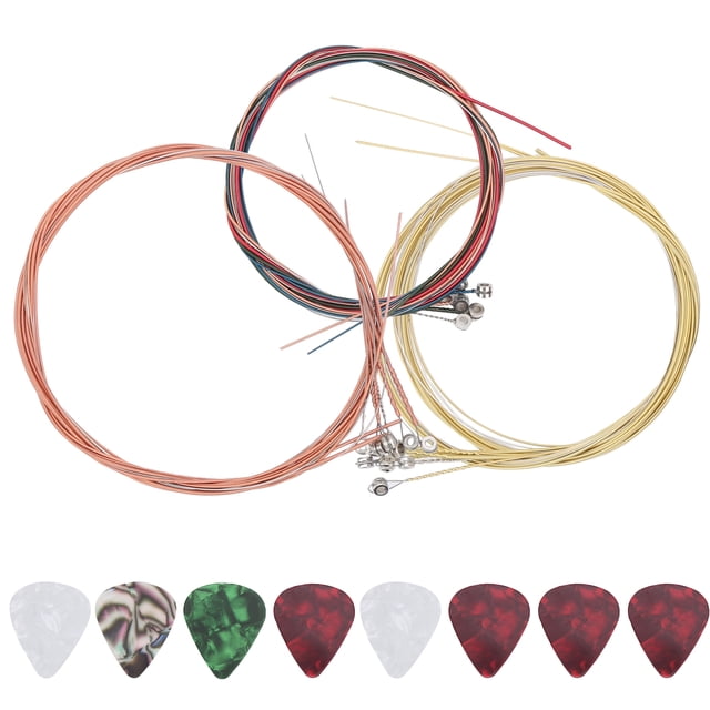 Acoustic Guitar Strings Replacement, Portable Acoustic Guitar Strings Set Stable For Acoustic Guitars For Folk Guitars For Ukuleles For Electric Guitars