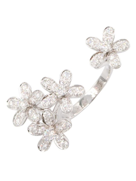 Pre-Owned Van Cleef & Arpels Frivole Entre Les Doigts Diamond Ring - 18K White Gold (18KWG) for...
