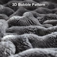 thumbnail image 3 of Eurhowing Faux Furry Bubble Throw Blanket, 450GSM Thick Soft Fluffy Plush Blanket, Fuzzy Shaggy Throw for Couch, Sofa & Bed, 51"×63", Dark Gray, 3 of 8