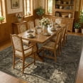 thumbnail image 2 of ATHOPE Floral 6x9 Area Rug, Machine Washable Rugs Soft Non Slip Low Pile Rugs for Living Room Bedroom Nursery Kitchen Dining Room Indoor, Large Floral Print Pattern Carpet, Brown, 2 of 8