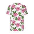 thumbnail image 3 of Rocae Rose Flowers for Breathable Men's Baseball T-Shirt Fashionable Casual Baseball Jersey, Moisture-wicking Sportswear Large, 3 of 9